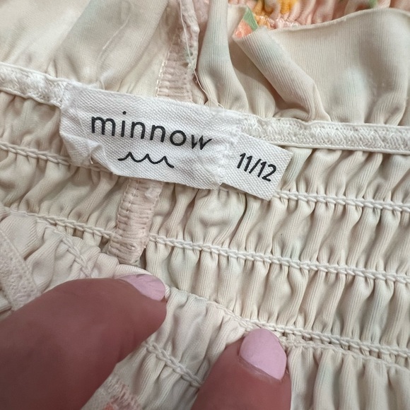 NWOT Minnow Swim Girl’s Citrus Grove Smocked Bikini Top - Picture 7 of 7